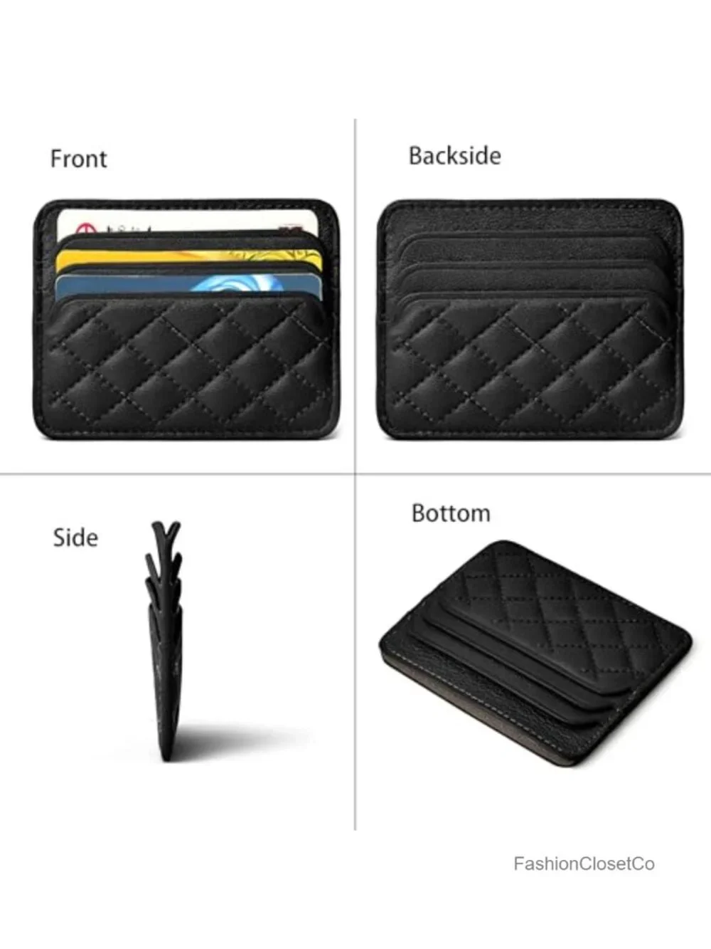 Lambskin Credit Card Holder Slim Wallet Thin Card Case with RFID Blocking
